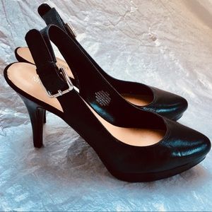 Nine West Sling Back Black Pumps